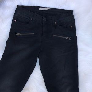 Black washed denim jeans
